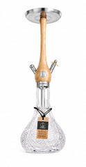 Natural Oak Wood-Stem Crystal Hookah