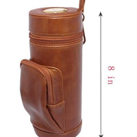 Portable Leather Humidor Cigar Case – Adjustable Travel Cigar Holder | Vape Dokha UAE