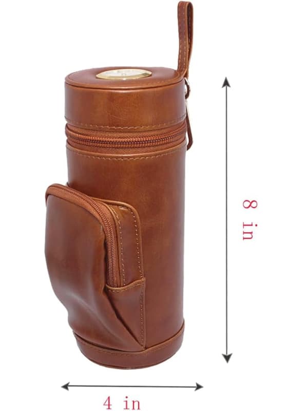 Portable Leather Humidor Cigar Case – Adjustable Travel Cigar Holder | Vape Dokha UAE