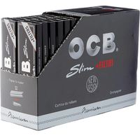 OCB Long Black Paper Plus Tips, 32 Packets