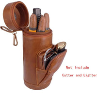 Portable Leather Humidor Cigar Case – Adjustable Travel Cigar Holder | Vape Dokha UAE