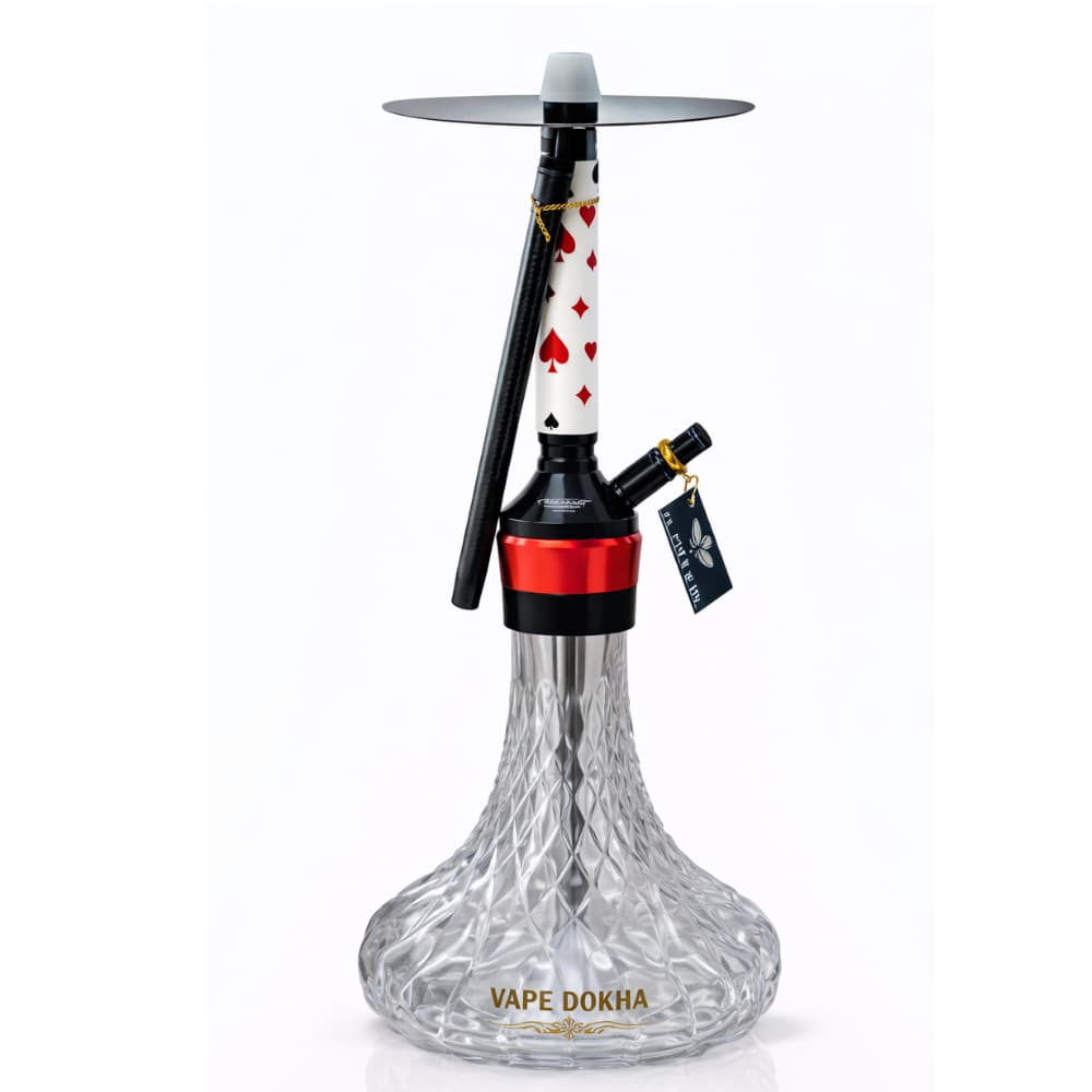 Playing Card Motif Crystal Hookah