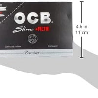 OCB Long Black Paper Plus Tips, 32 Packets – Authentic in UAE | VAPE DOKHA UAE