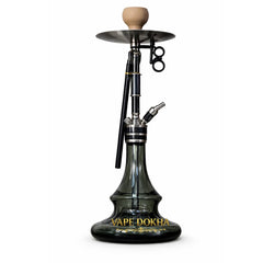 Matte Black Modern Twin-Stem Hookah