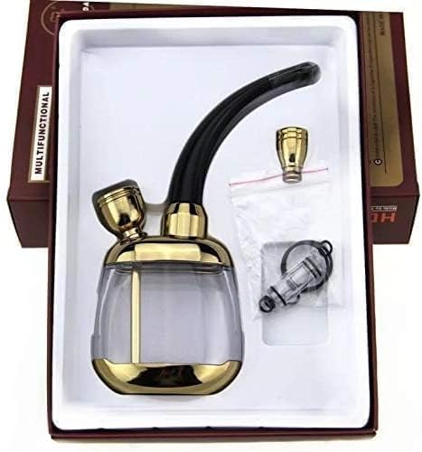 Mini Pipe Double Circulation Smoking Filter Hookah - Gold – Authentic in UAE | VAPE DOKHA UAE
