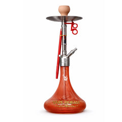 Red & Chrome Modern Hookah with Terracotta Base