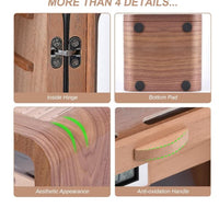 Glass-Top Cigar Humidor Box with Hygrometer