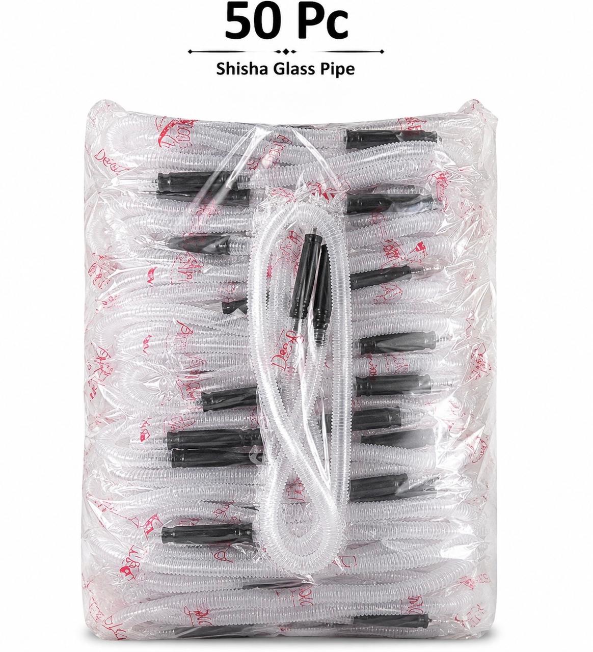 50-piece bundle of premium disposable glass shisha pipes
