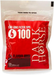 Dark Horse Slim Long Cigarette Filters 22mm x 6mm - Pack of 100 – Authentic in UAE | VAPE DOKHA UAE