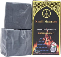 X torbo | Khalil Mamoon Coconut Coated Charcoal for Shisha/Bakhour (1 Kg / 96 PCS (BLACK) – Authentic in UAE | VAPE DOKHA UAE