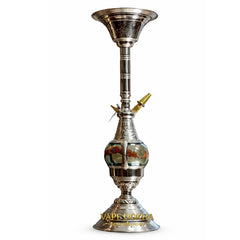Silver Engraved Handpainted Traditional Hookah