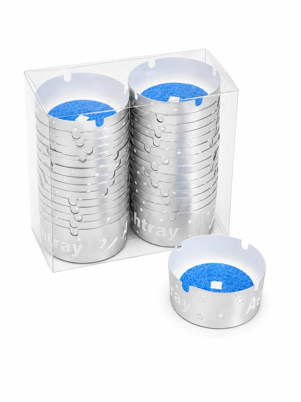 Premium disposable silver star-design ashtrays