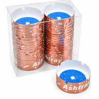 Premium disposable rose gold star-design ashtrays