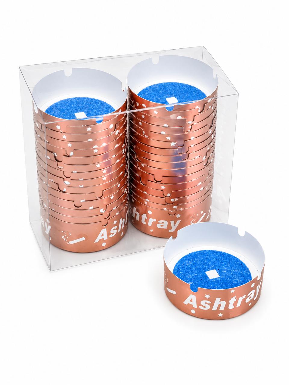 Premium disposable rose gold star-design ashtrays