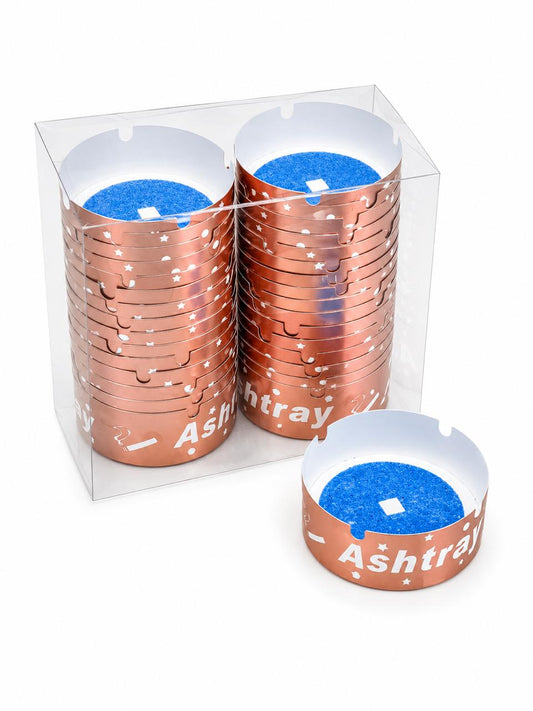 Premium disposable rose gold star-design ashtrays