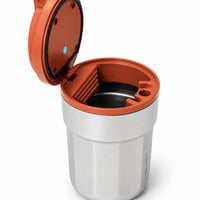 Burnt orange car ashtray with rainbow LED light
