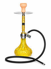 Diamond-cut crystal hookah set