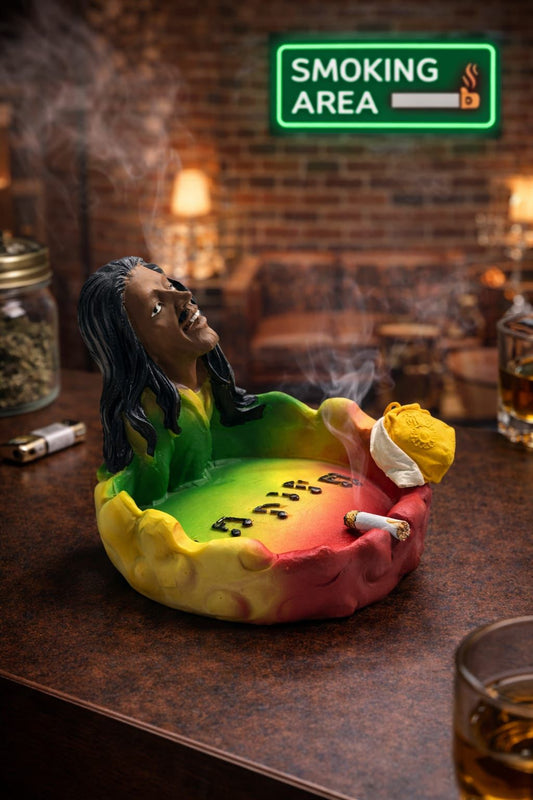 Rasta figurine resin ashtray 3D reggae character