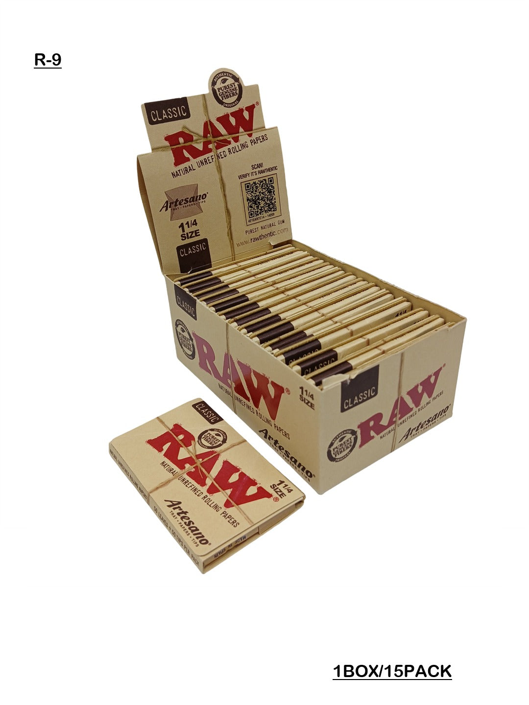 Box of Raw rolling papers with visible branding on a white background. HNY6]Vape Dokha UAE