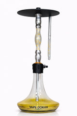 Amber Ombre Glass Gold Floral Stem Hookah