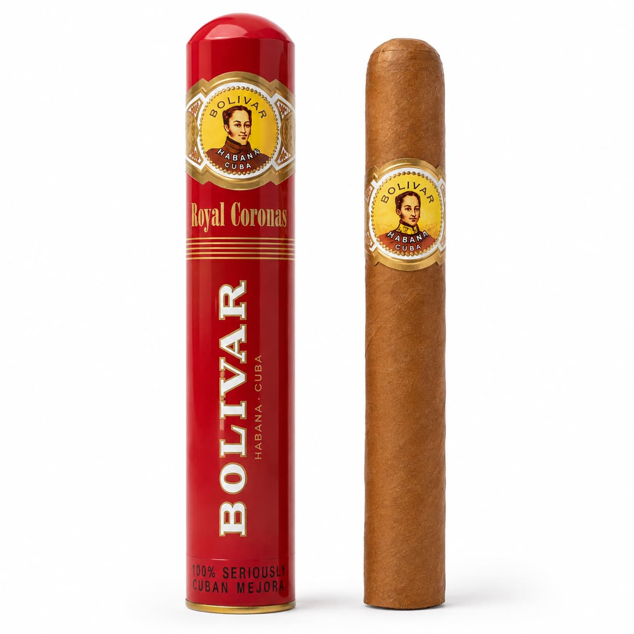Bolívar Royal Corona — Cuban Robusto in Aluminium Tube