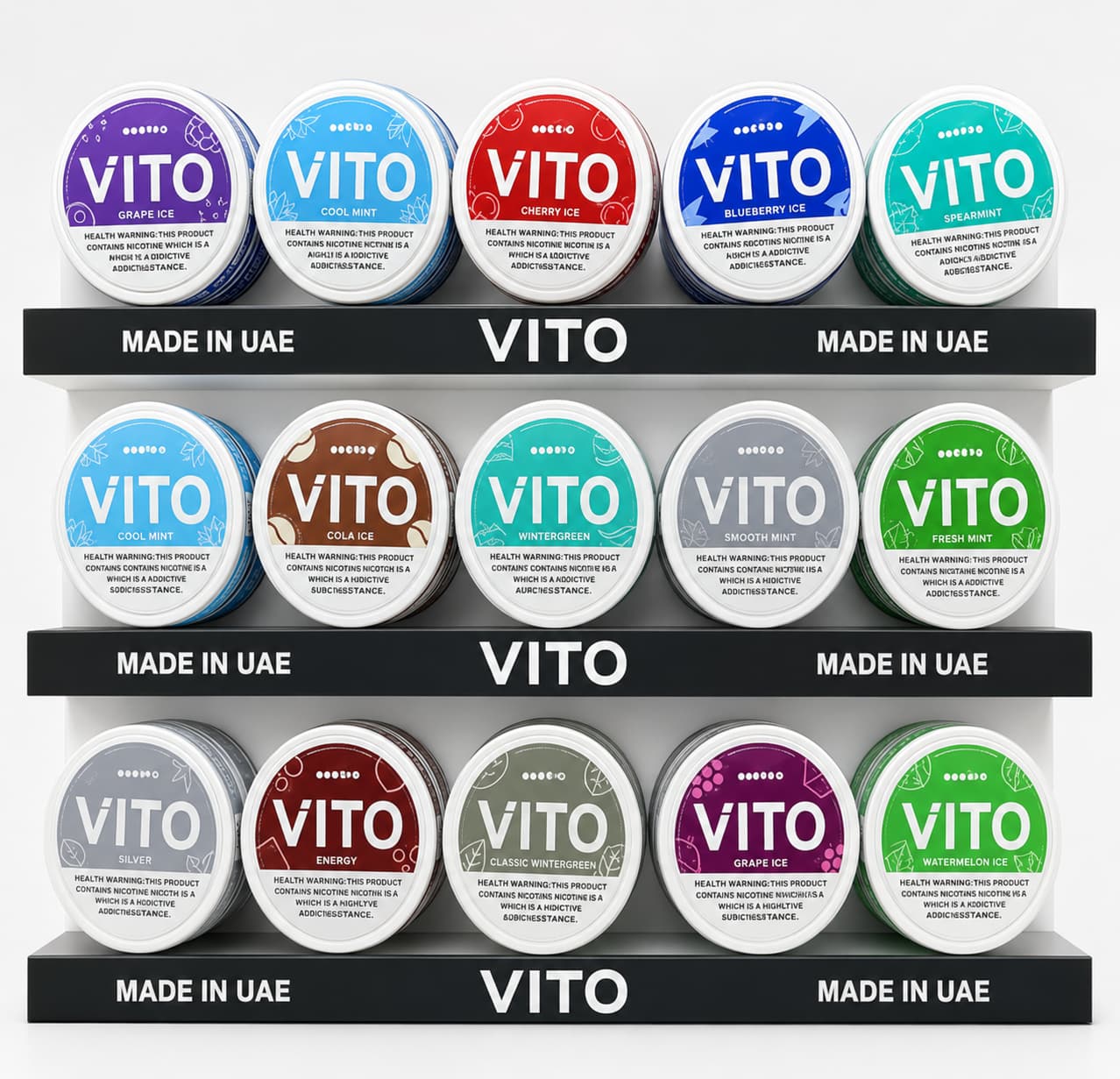 VITO Nicotine Pouches — Tobacco-Free, Made in UAE