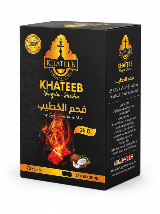 Khateeb Coconut Charcoal 1kg (72 Cubes)