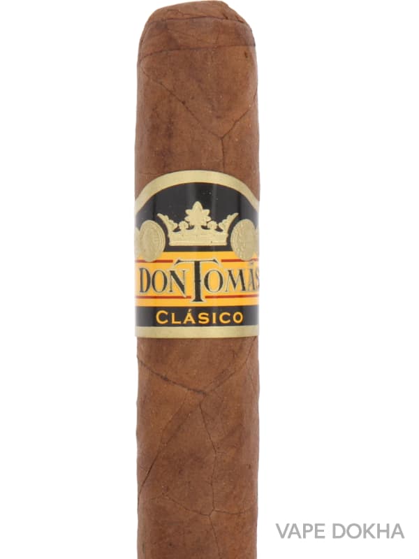 Don Tomas Clasico cigar on a white background.Vape Dokha UAE