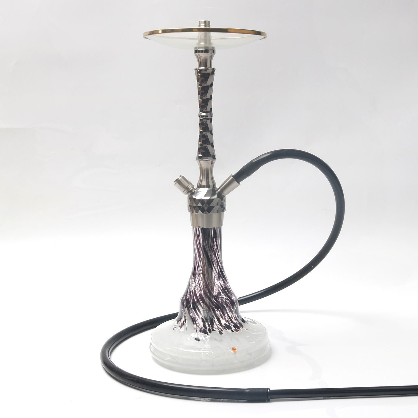 Alloy Hookah Complet Sheesha with clear glass base