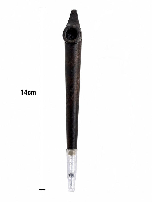 Handmade dark ebony medwakh pipe 14cm