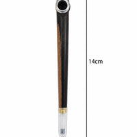 Handmade two-tone ebony walnut medwakh pipe 14cm