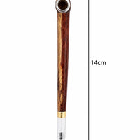 Handmade striped tiger-grain medwakh pipe 14cm