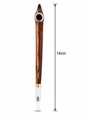 Handmade striped tiger-grain medwakh pipe 14cm