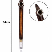 Handmade dark rosewood hook-top medwakh pipe 14cm