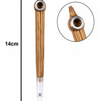 Handmade zebrawood curved-top medwakh pipe 14cm
