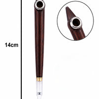 Handmade striped rosewood hook-top medwakh pipe 14cm
