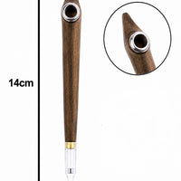 Handmade walnut hook-top medwakh pipe with silver ring 14cm
