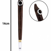 Handmade dark speckled hook-top medwakh pipe 14cm