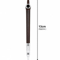 Flat-top wood grain medwakh pipe 13cm