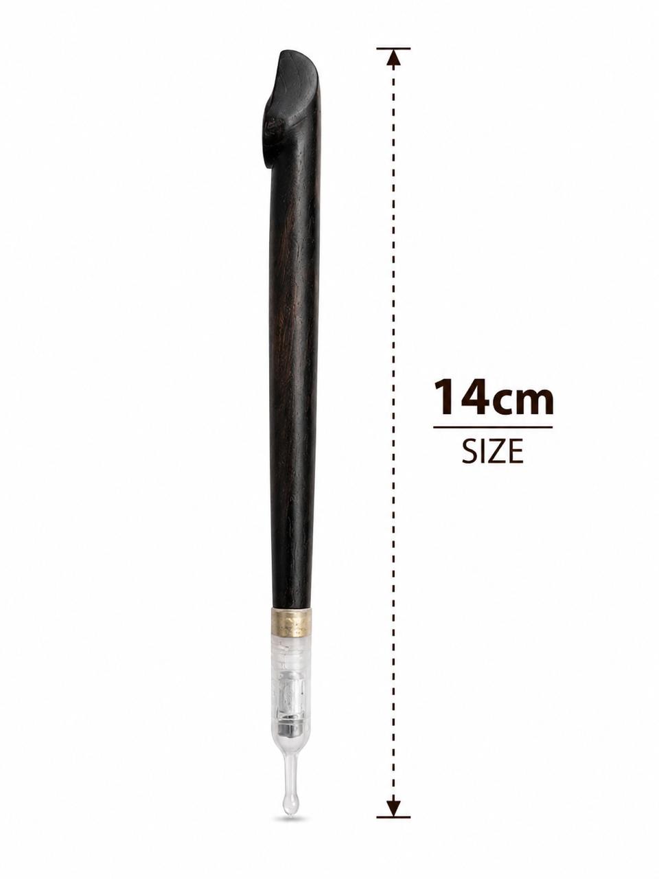 Ebony dokha pipe brass ring