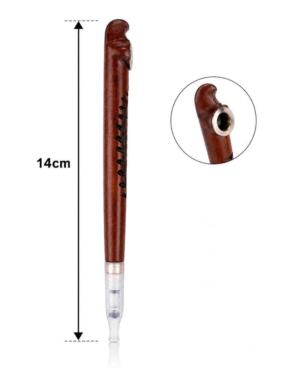 Leaf-carved dokha pipe