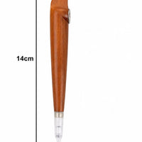Light wood dokha pipe silver ring