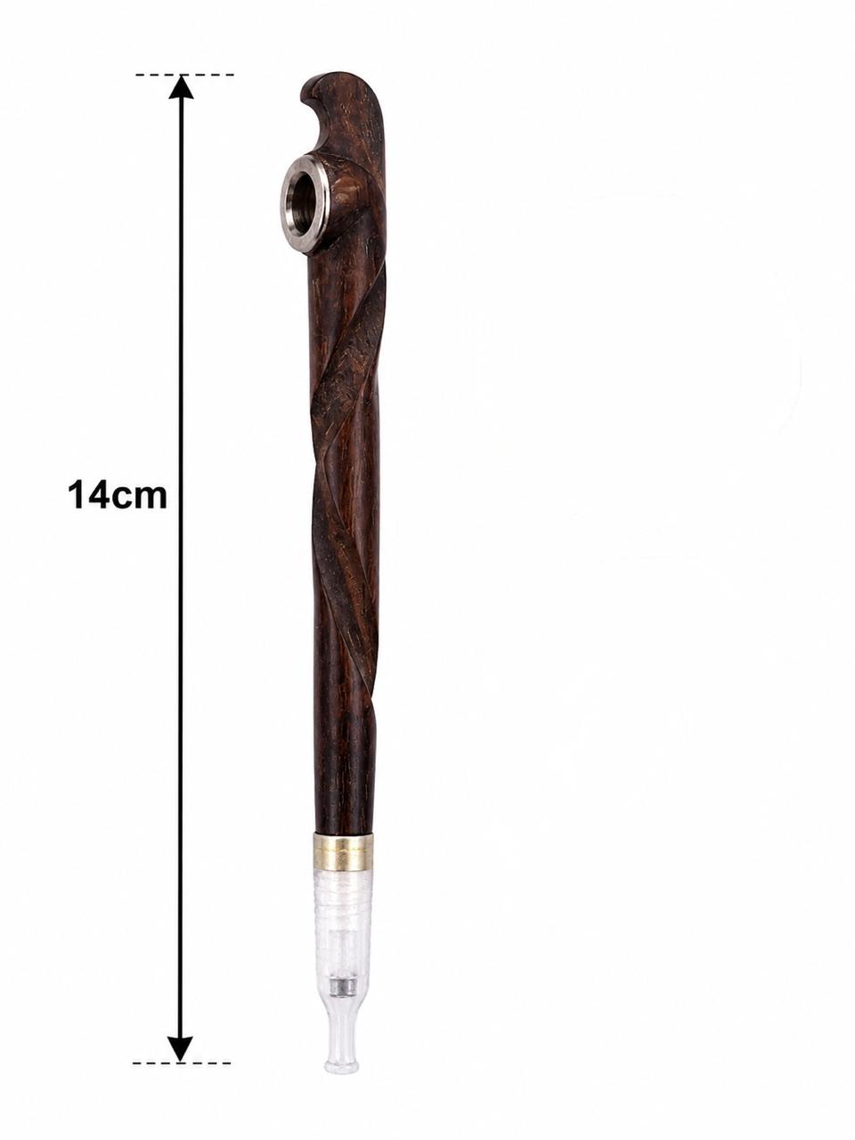 Spiral-carved dokha pipe