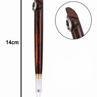 Dark rosewood dokha pipe silver ring