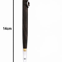 Dark ebony dokha pipe with silver ring
