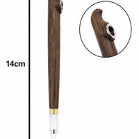 Walnut dokha pipe silver ring