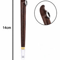 Dark speckled dokha pipe with silver ring