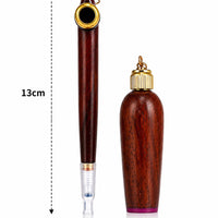 Mahogany dokha pipe gold ring set