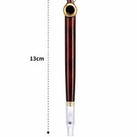 Handmade deep mahogany medwakh pipe and bottle set gold ring 13cm