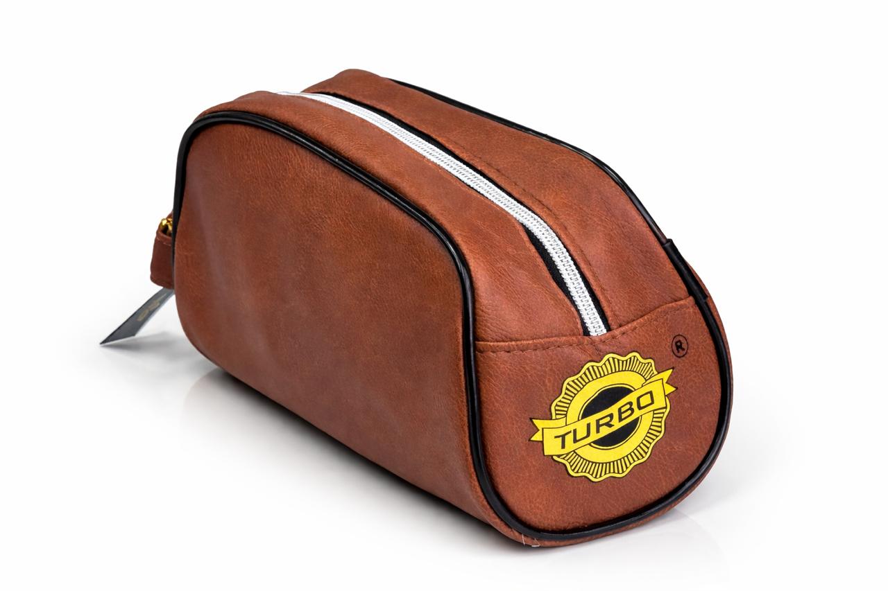 Premium classic brown leather medwakh pouch